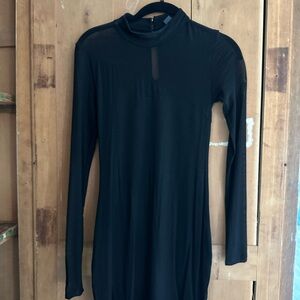 Elegant Black Long Sleeve Dress